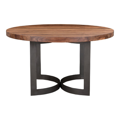 Bent Round Dining Table 54In Brown