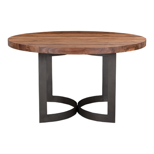 Bent Round Dining Table 54In Brown