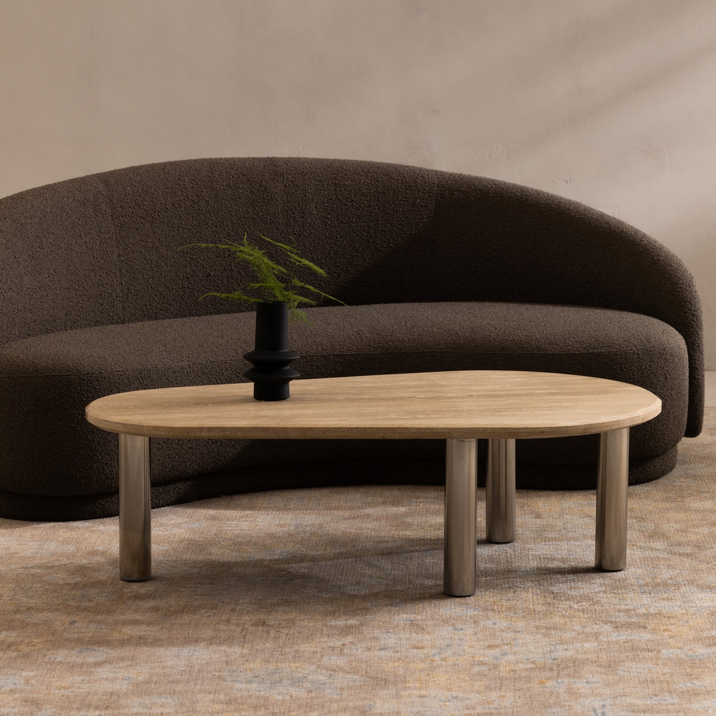 Fia Coffee Table Beige Travertine