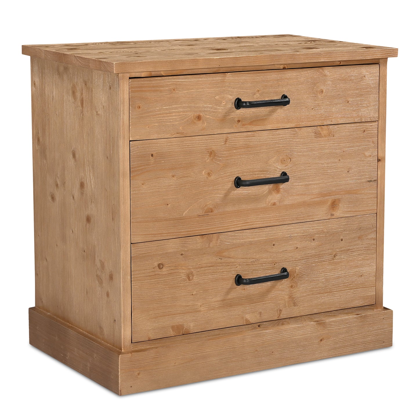 Tade 3 Drawer Nighstand Honey Pine