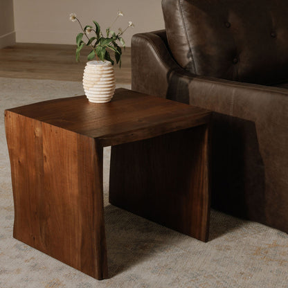 Tyrell Side Table Natural Brown