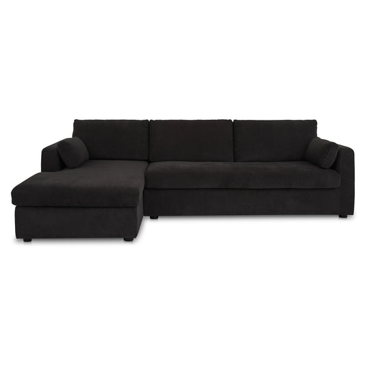 Burrow Sleeper Sectional With Storage Chaise Black Left