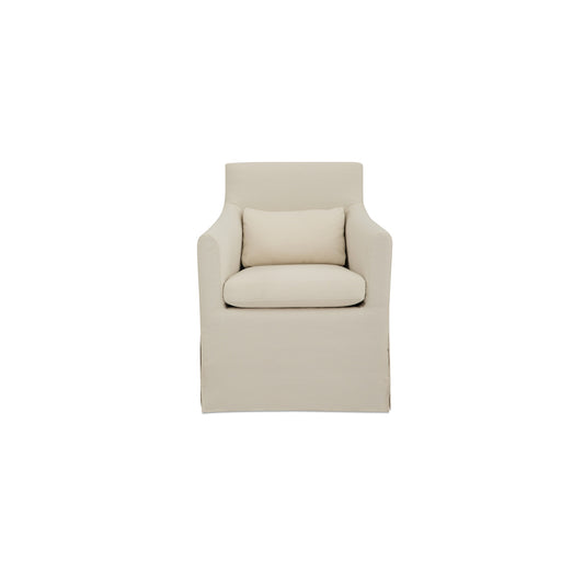 Lydia Outdoor Slipcover Dining Chair Cream