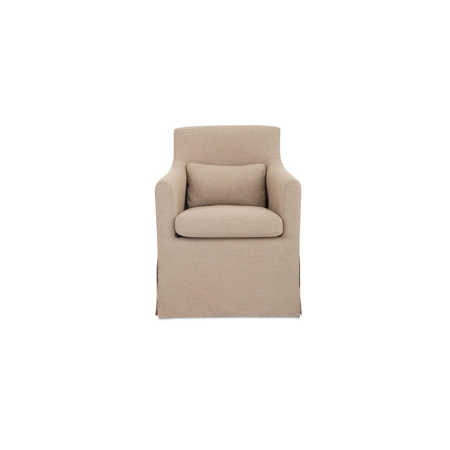 Lydia Outdoor Slipcover Dining Chair Light Brown