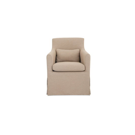 Lydia Outdoor Slipcover Dining Chair Light Brown