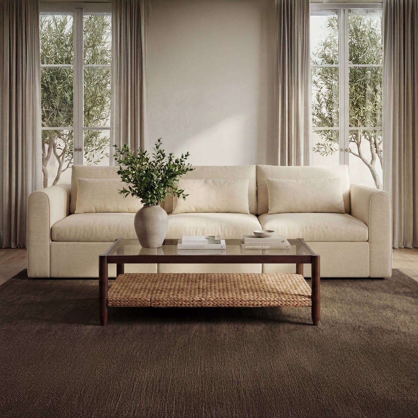 Swift Right Arm Facing Chair Light Beige
