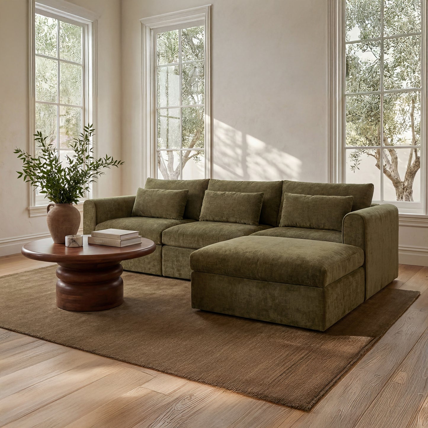 Swift Storage Ottoman Dark Green