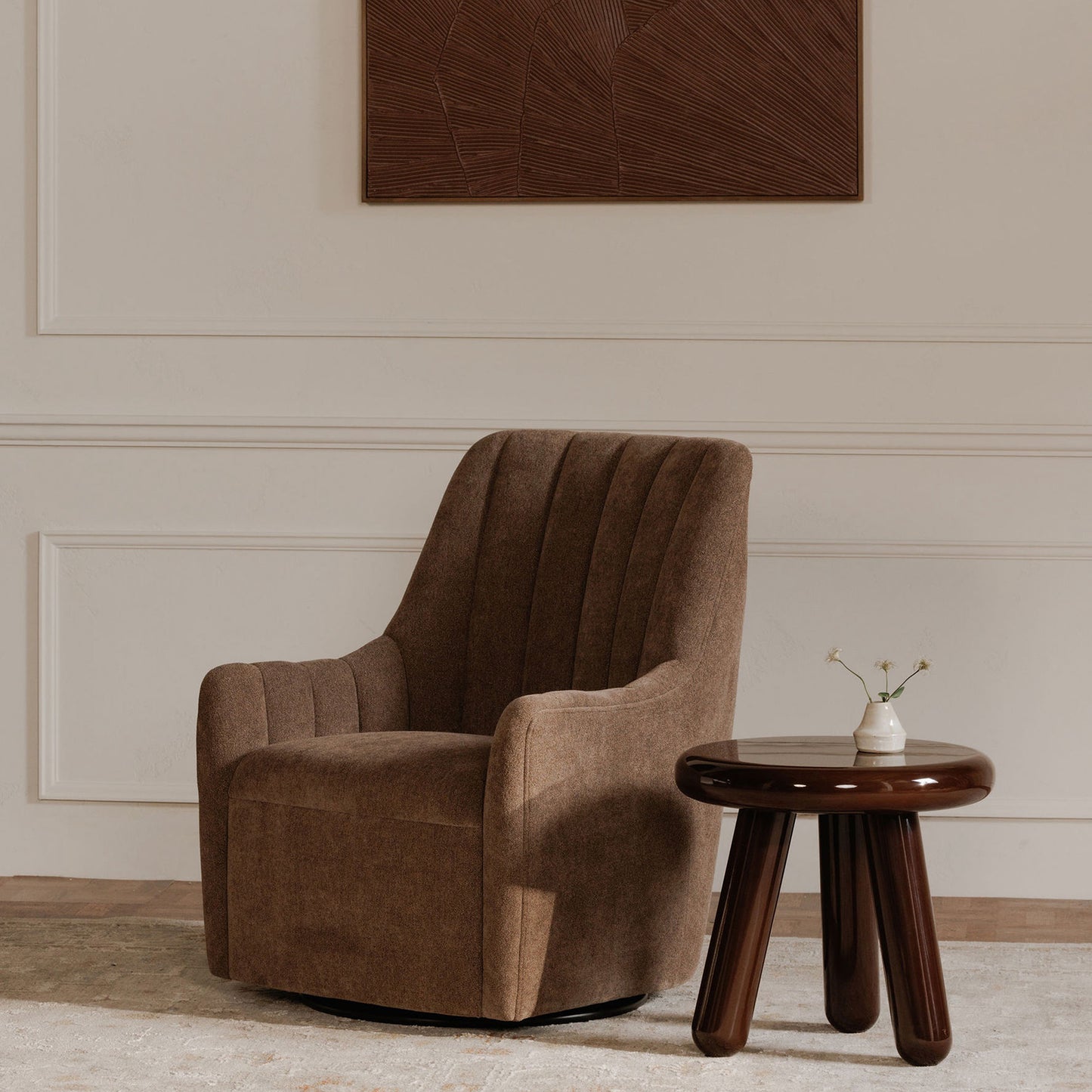 Flutter Framed Painting Maroon