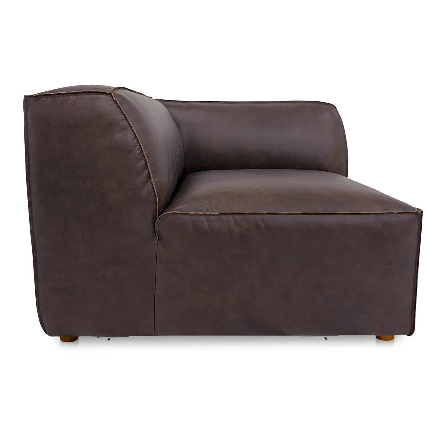 Form Corner Chair Espresso Brown Leather