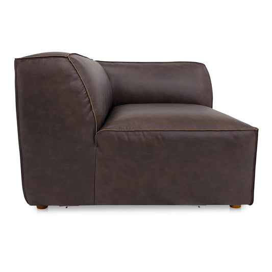 Form Corner Chair Espresso Brown Leather
