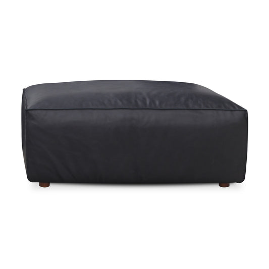Form Ottoman Vantage Black Leather