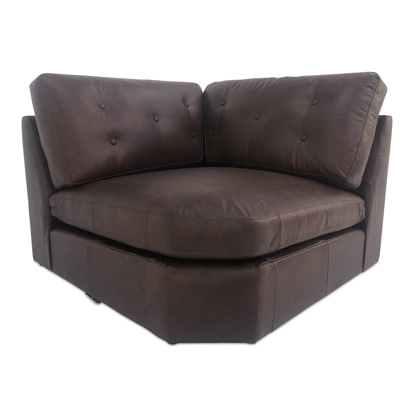 Thurlow Corner Chair Espresso Brown Leather