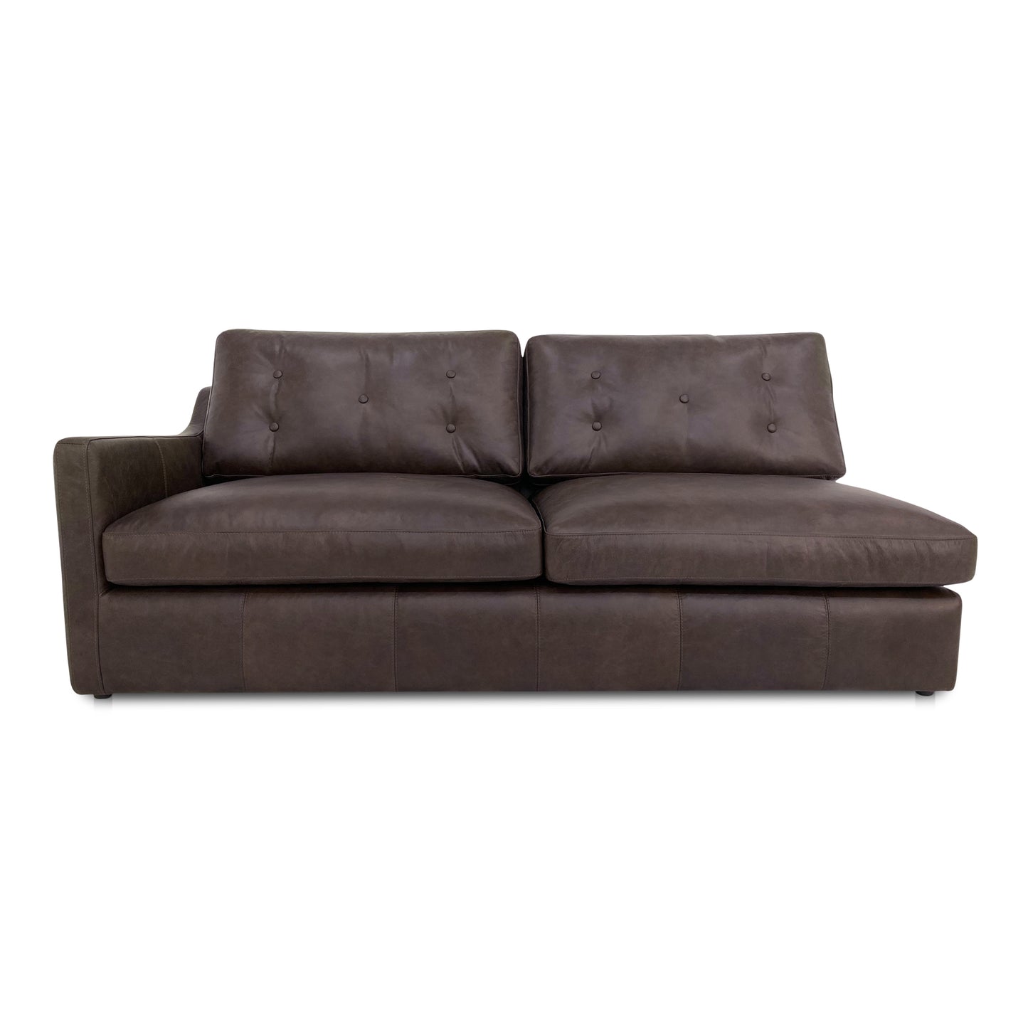 Thurlow Left Arm Facing Sofa Espresso Brown Leather