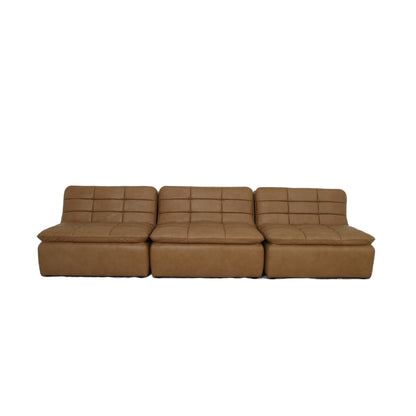 Lino Armless Modular Sofa Tan Leather