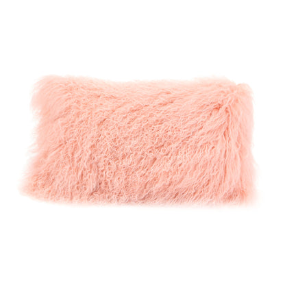 Lamb Fur Pillow Pink