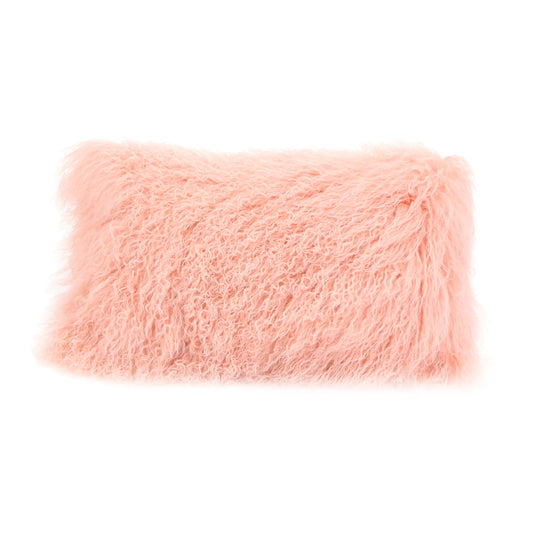 Lamb Fur Pillow Pink