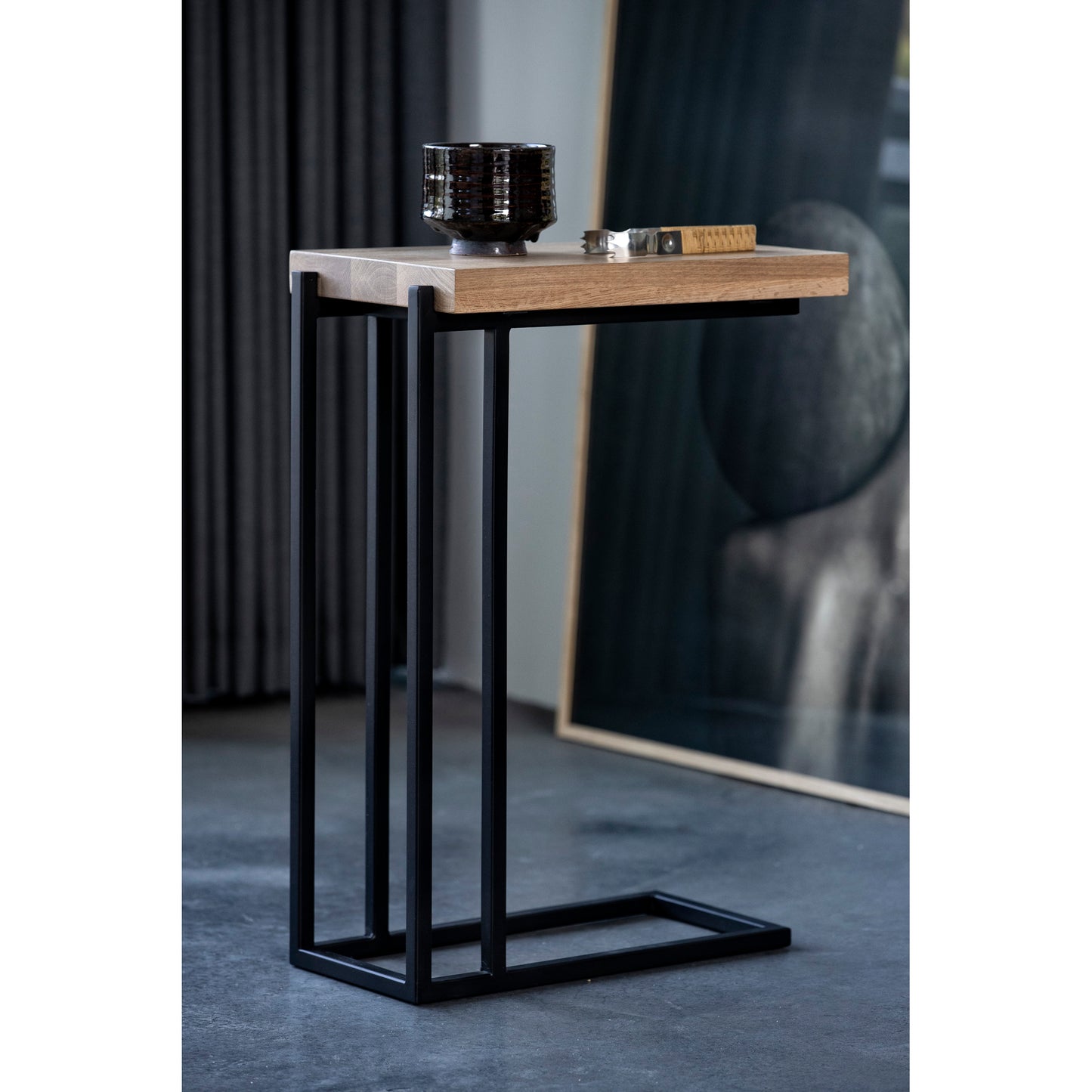 Mila C Shaped Side Table Natural