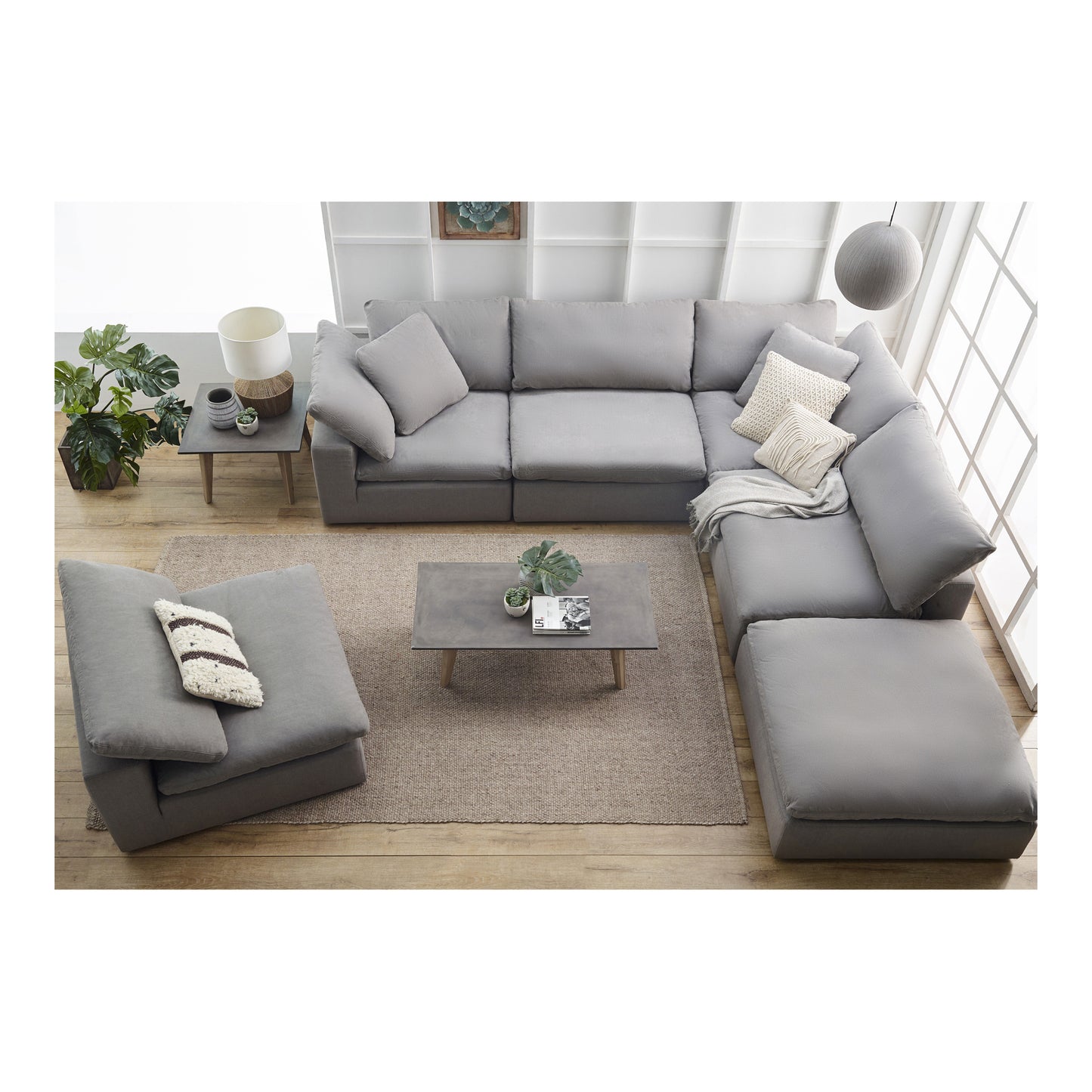 Clay Modular Sectional Light Grey