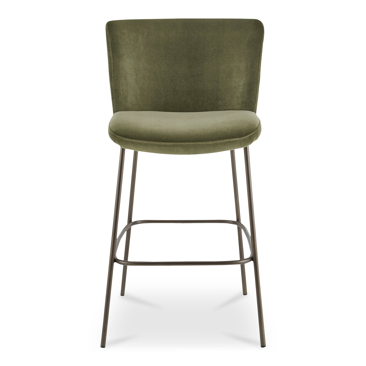 Early Bar Stool Faux Green Mohair