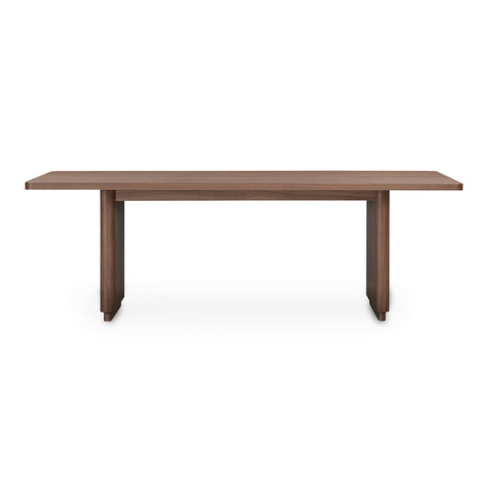 Round Off Small Dining Table Walnut Brown