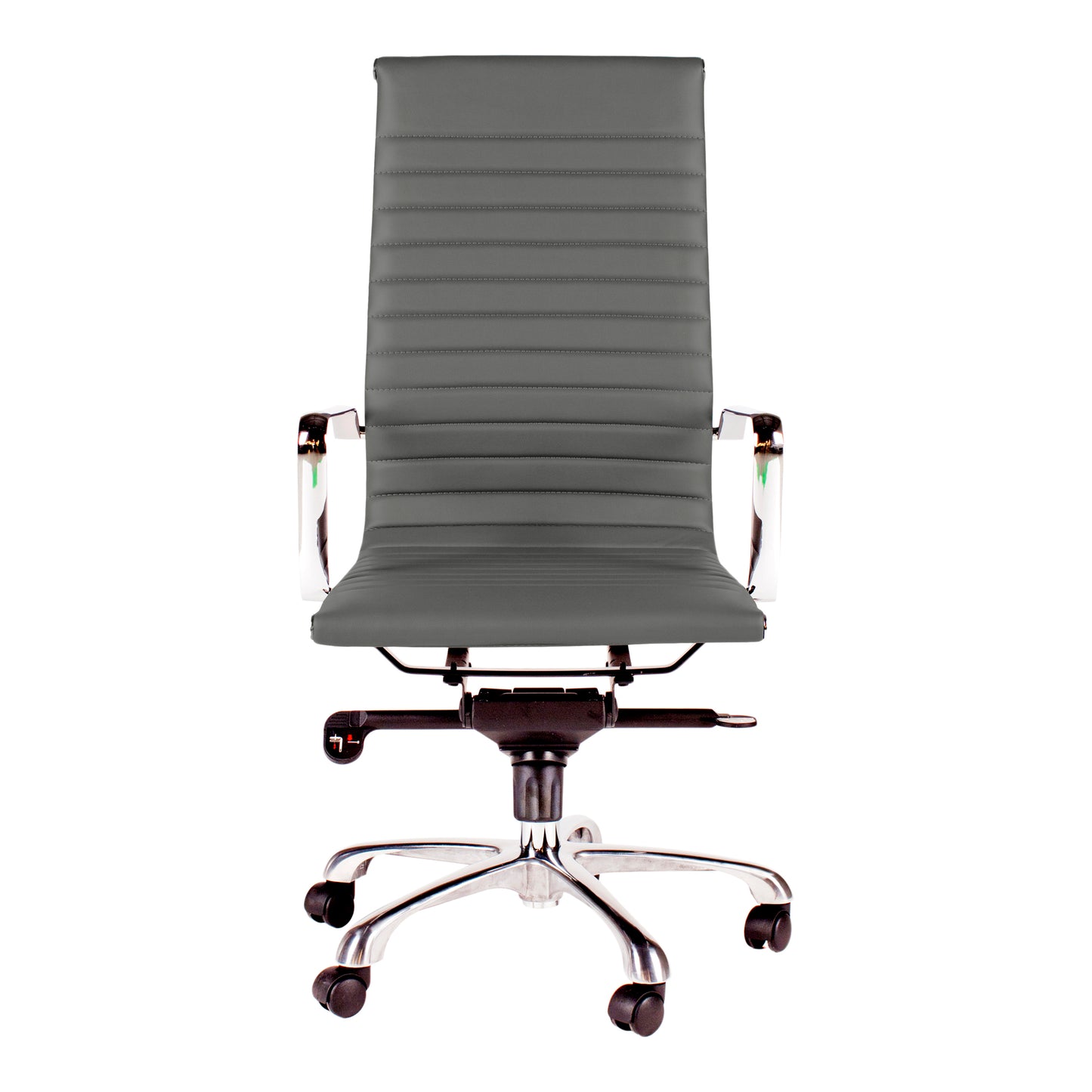 Studio High Back Office Chair Grey Vegan Leather