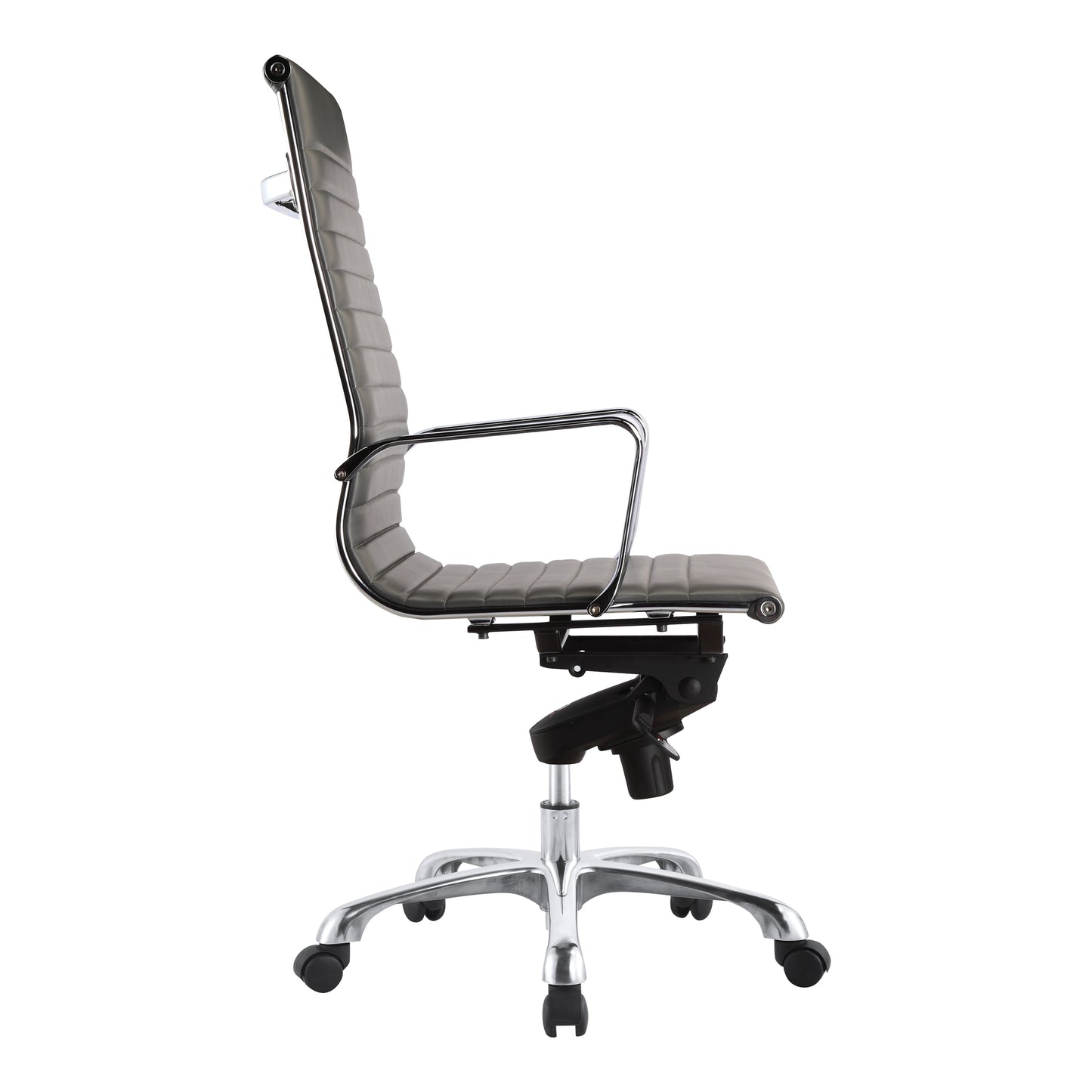 Studio High Back Office Chair Grey Vegan Leather