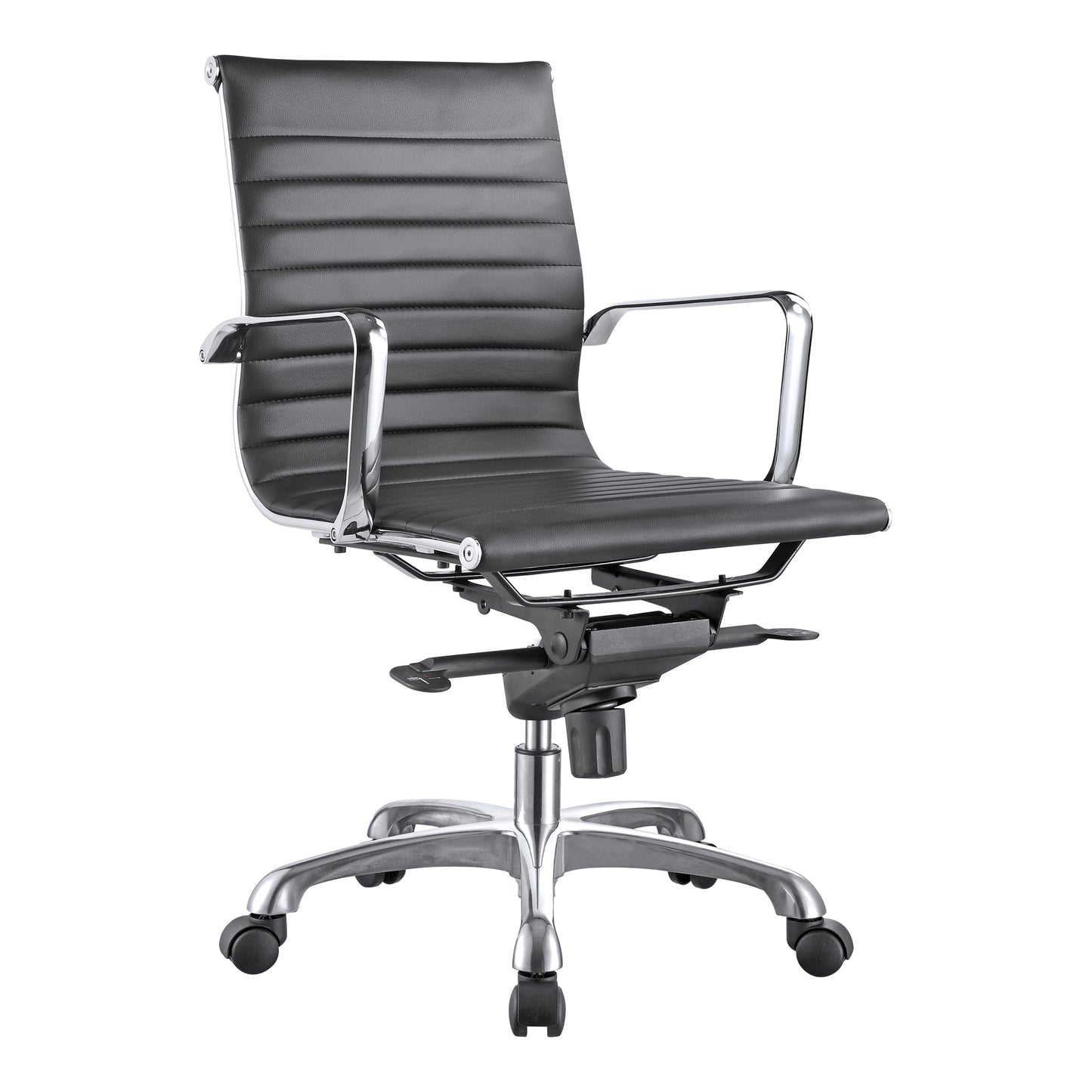 Studio Low Back Office Chair Black Vegan Leather