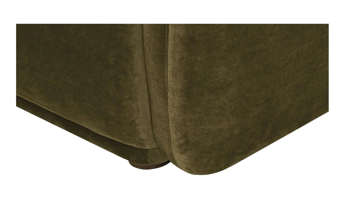 Faye Accent Chair Dark Green Faux Mohair