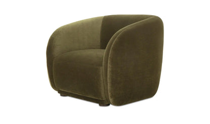 Faye Accent Chair Dark Green Faux Mohair