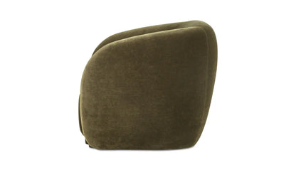 Faye Accent Chair Dark Green Faux Mohair