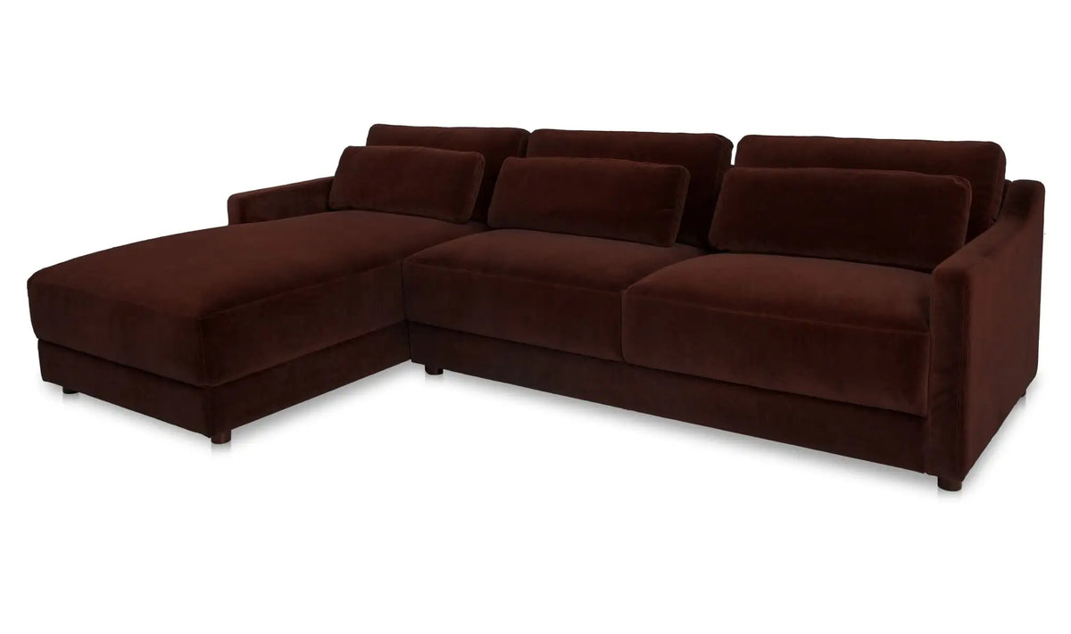 Imogen Sectional Bordeaux Left