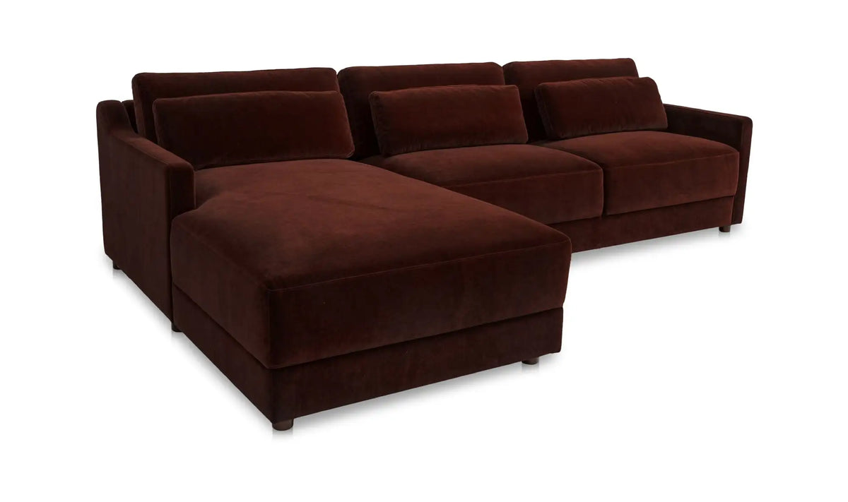 Imogen Sectional Bordeaux Left